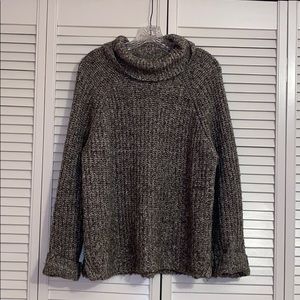 Abercrombie Green Oversize Knit Turtleneck Sweater - AK